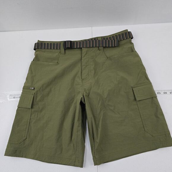 Orvis‎ Tech cargo shorts belted green mens size 32 performance 5430 - Picture 1 of 12